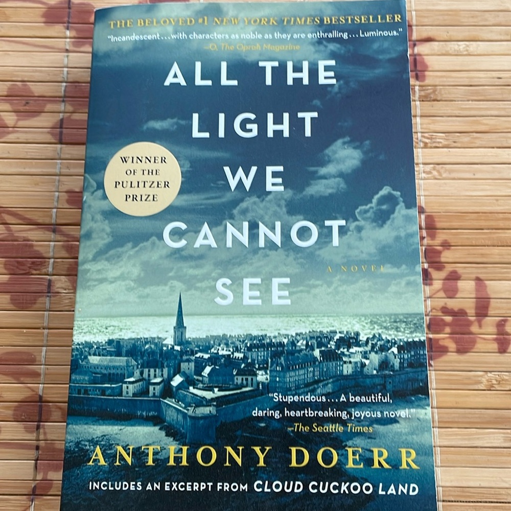 All the Light we cannot see.  By Anthony Doerr.   1 New York Times Bestseller.